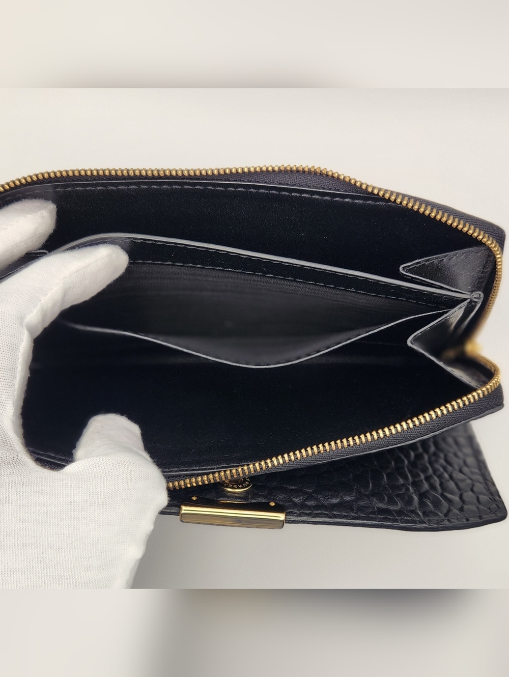 Burberry Embossed Check Leather Wallet - Picture 8 of 15